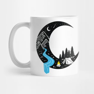 Crescent Moon and Camping Mug